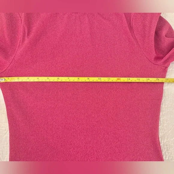 Tuckernuck Hyacinth House Pink Shimmer Elle Woods Turtleneck - Size Large - Picture 3 of 7